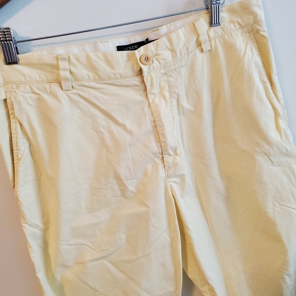 J. CREW 100% cotton banana yellow trouser pants lightweight size 34x36 - Picture 3 of 8